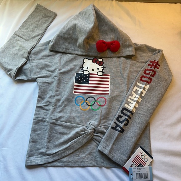 Hello Kitty Other - Hello Kitty Gray and Red Sweatshirt Hoodie